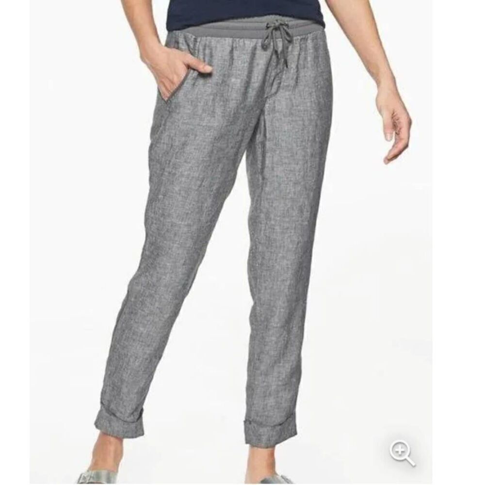 Athleta Bali Linen Trousers Pants Sz4